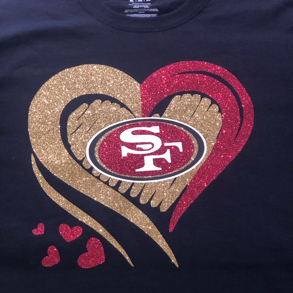 Glitter custom made San Francisco 49ers shirt